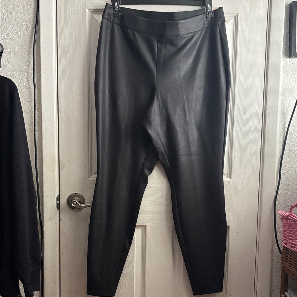 Lane Bryant Faux Leather Leggings - Black